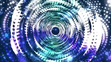 原创梦幻科技蓝色隧道背景LED视频的预览图
